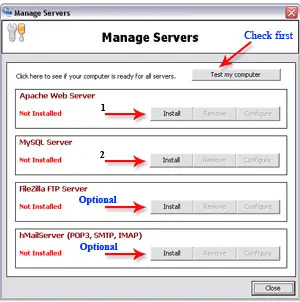 install netserver components