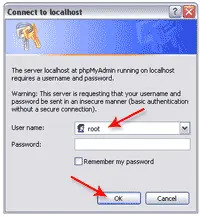 login phpmyadmin