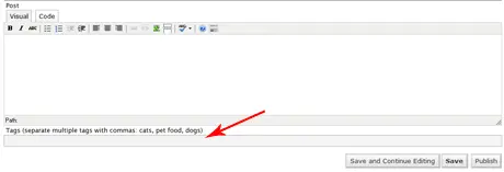 WordPress 2.3 tags option