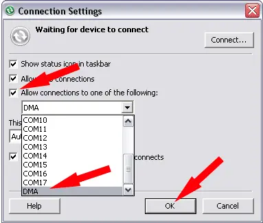 ActiveSync Connection - Windows Mobile Browser Emulation