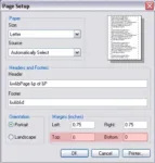 ie page setup