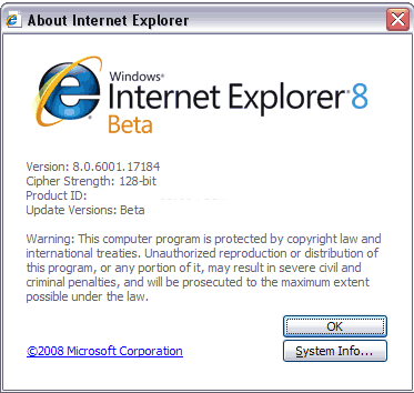 Internet Explorer 8