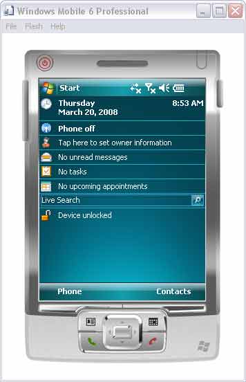 Windows Mobile 6 Pro Emulated