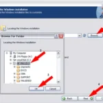 locating the windows installation