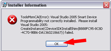 Visual Studio Error during repair