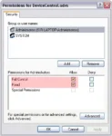admin permissions for device central