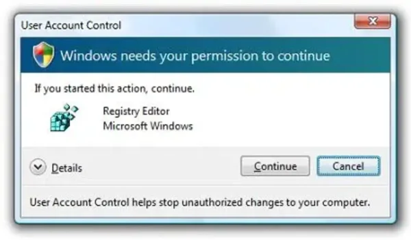 Disable UAC Prompt - Windows needs your permission to continue
