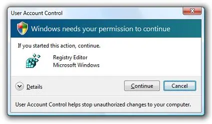 disable UAC Prompt - Windows needs your permission to continue