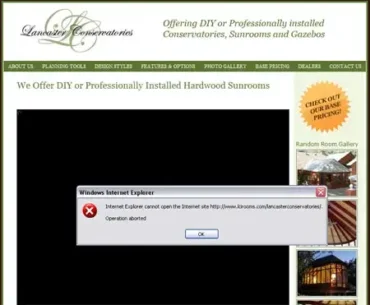 operation aborted ie error