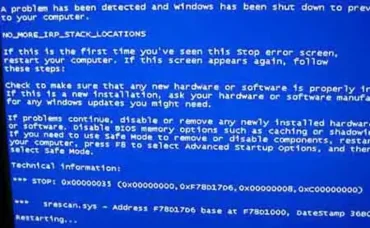 blue screen of death screensaver