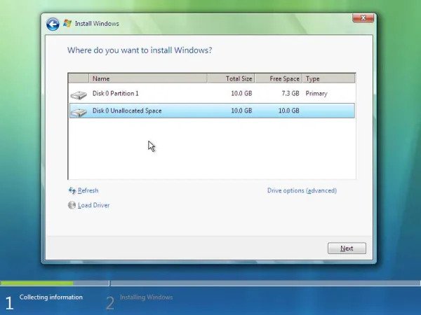 Installing another Windows OS