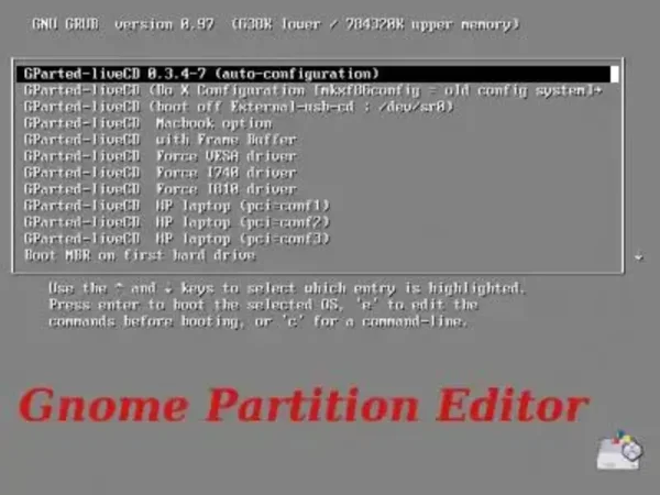GParted Partition Editor