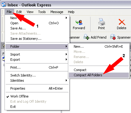 Compact Outlook Folders