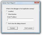 adobe flash player 9 debugger message