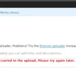 IO Error uploading images Wordpress