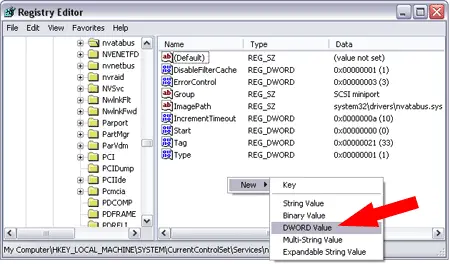 Create the New DWORD Value called DisableRemove