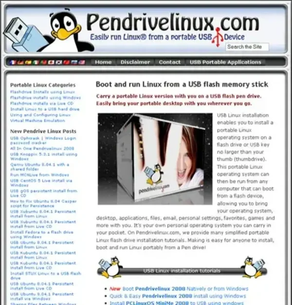 PenDrive Linux Live USB Boot from a Flash Drive