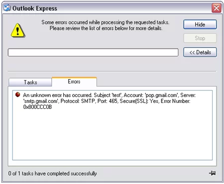 Error 0x800CCC0B When Sending Email Lancelhoff