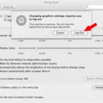 select logout to change graphics settings