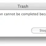 empty trash error