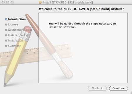 Mac Software Installer screen