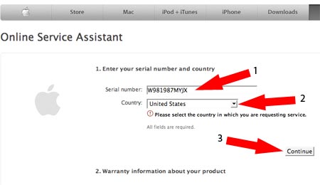 Enter Serial Number and Press Enter to Find Macbook Warranty Information