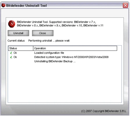 bitdefender uninstaller