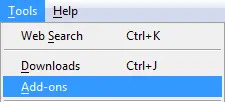 from firefox navigate to tools addons