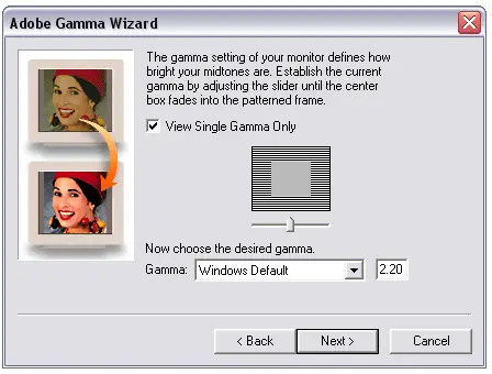 gamma adjustment