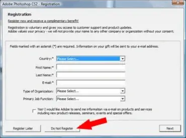 register photoshop nag click do not register