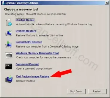 Restore Dell Studio to Factory Settings