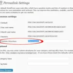 wordpress custom permalink settings