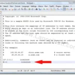 editing the hosts file to allow localhost access in windows