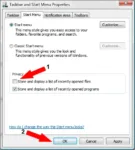 disable recent items