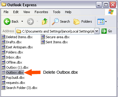 Delete Outbox.dbx