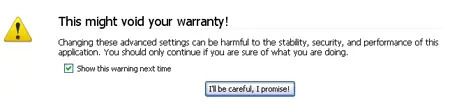 firefox warning