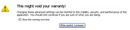 Firefox Warning