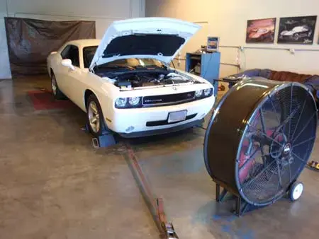 Challenger RT Dyno from the front