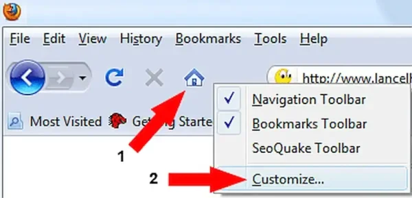 adding clear cache button to firefox