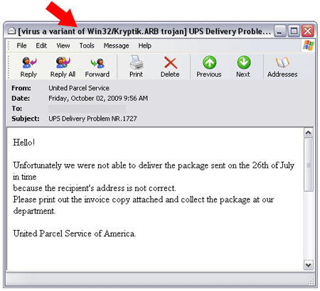 trojan email virus