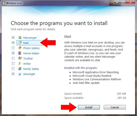Select your Install Options