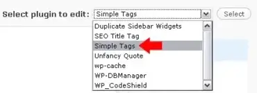 select the simple tags plugin
