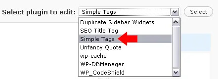 select the simple tags plugin