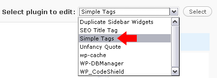 Select the Simple Tags Plugin