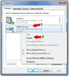 Right Click SPDIF Interface and Select Enable