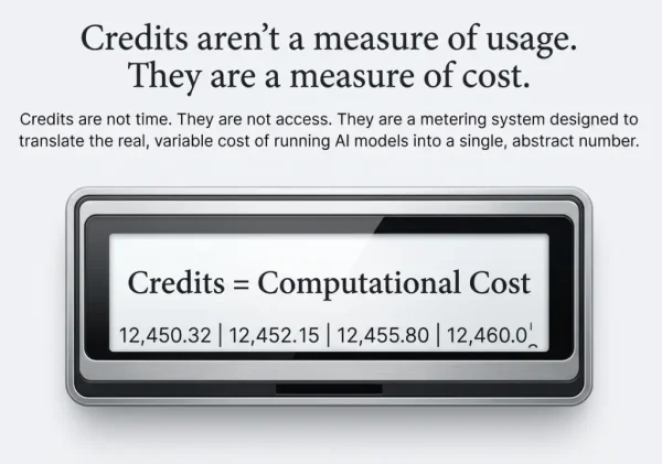 AI Credits are a Measure of Computational Cost, not Usage AI Credits are a Measure of Computational Cost