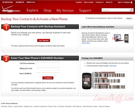 Activate a Droid on Verizon