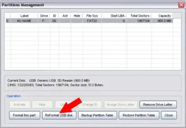 Select Format USB Disk BOOTICE Format USB
