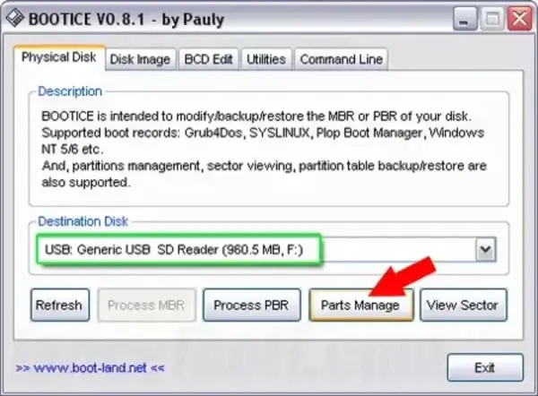 BOOTICE Manage Partition Partition a USB Flash Drive