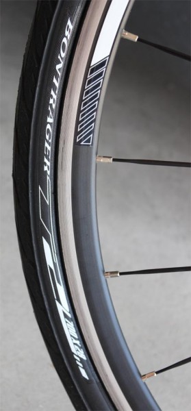 Bontrager T2 700x28 Tire Mounted on Rim
